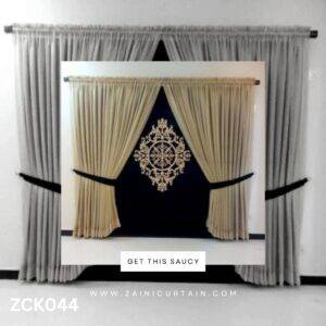 Skinny Curtains & Black blinds Set