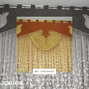 Set of Blackout Solid Color Golden Jacquard Curtains Blinds