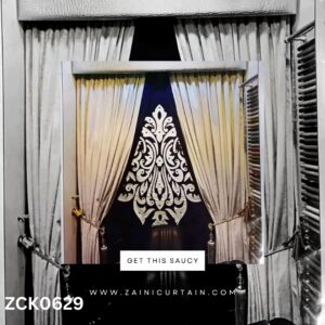 Bright Golden with Navyblue  Curtains & Blind
