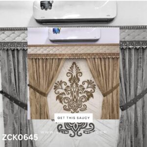 Light Brown Theme with stylish Header  Curtain Blind