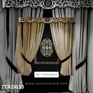 Dark Bold Theme with Golden Touch Curtain Blind