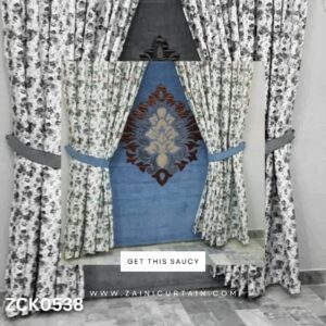 Skyblue background on Printed Panels Curtain Blind