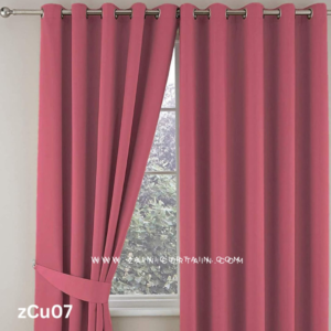 Pink Plain Cotton Curtain