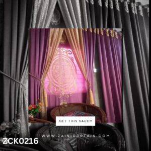 Purple Theme Curtain & Blind Set