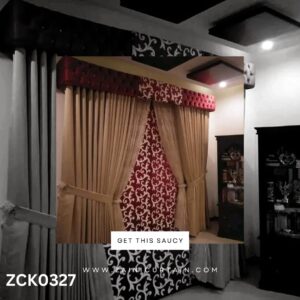 Stylish Maroon Header Diamond Plates Curtain Blind