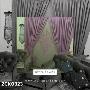 Plain Light Purple with Laser Work Curtain Blind