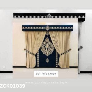 Diamond Header with Light Dark Theme Lounge Curtain Blind