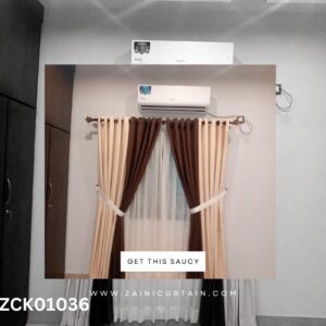 Plain Gradient Double shades Curtain Blind