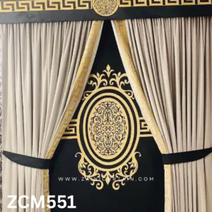 Off White & Black Living Room Curtain