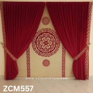 Maroon Living Room Curtain