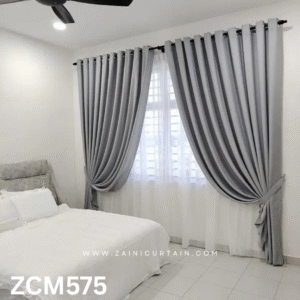 Greyish Bedroom Curtain