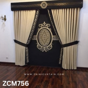 Black & Off White Lounge Curtain