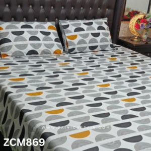 Buy Grey Printed Single & Double Bedsheet Online