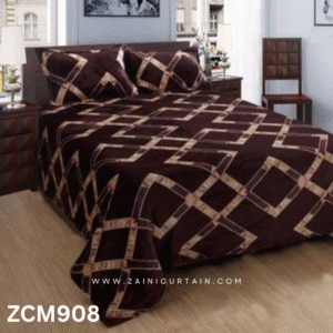 Brown Printed Cotton Bed Sheet | Bed Covering